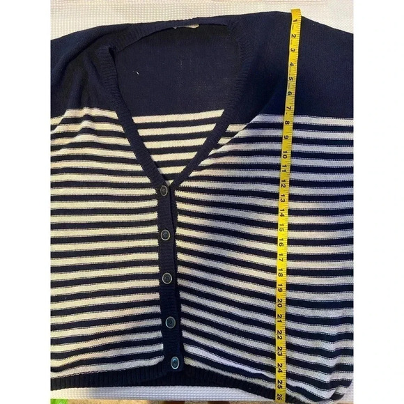 Navy and White Sweaters Roberto Collina Sweaters SIZE S - Picture 6 of 7